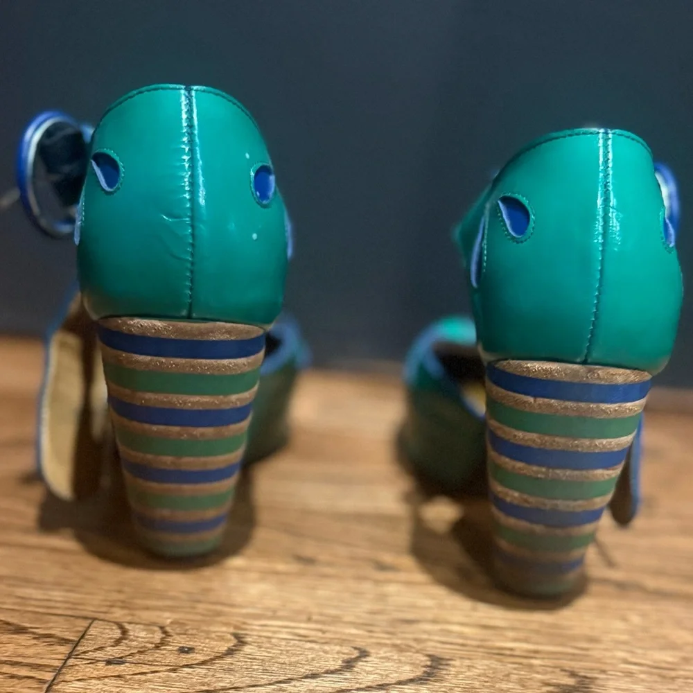 John Fluevog Maier views green blue size 7 - Picture 4 of 9